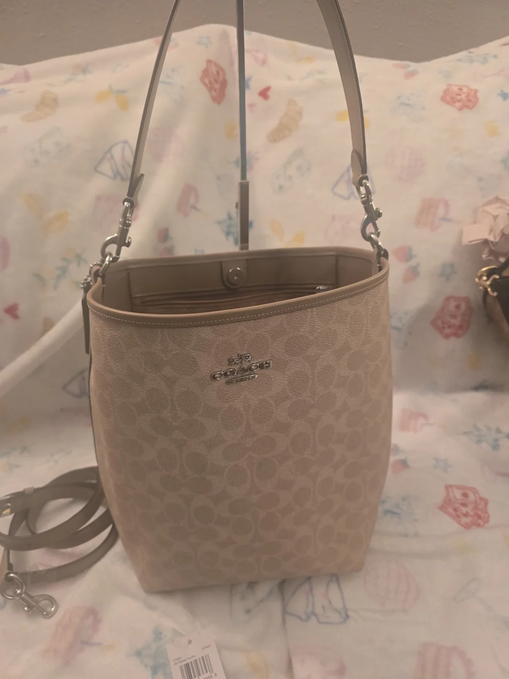 Coach Sand/Taupe Signature Large City Bucket